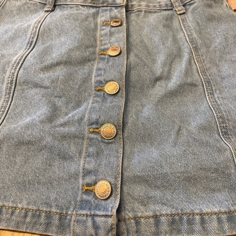 Forever 21 Button Up Mini Denim Skirt - Picture 4 of 4